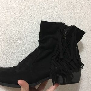 Fringe booties